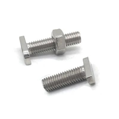 Custom T-Bolt Supplier M3 M4 M8 Stainless Steel Rhombus Rectangular Square Head T Shape T Bolt Screw M6 Auto Parts