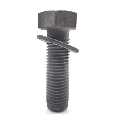 Carbon Steel DIN960 Grade 5.8 M36 M42 Hot DIP Galvanized Electric Power Fitting Hex Bolt with Washer