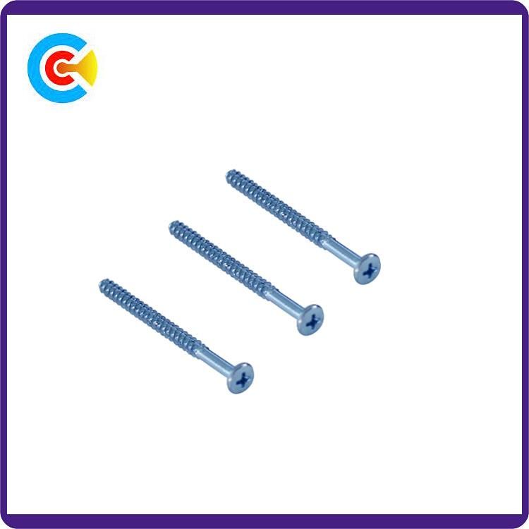 Steel/4.8/8.8/10.9 Flat Tail Shrink Bar Phillips/Cross Pan Head Self-Tapping Screw