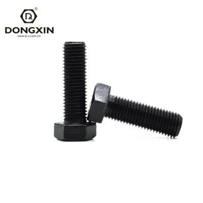 M2-M64 Grade 8.8/10.9/12.9 Black Coating Carbon Steel High Quality High Strength DIN933 Hexagon Head Bolt