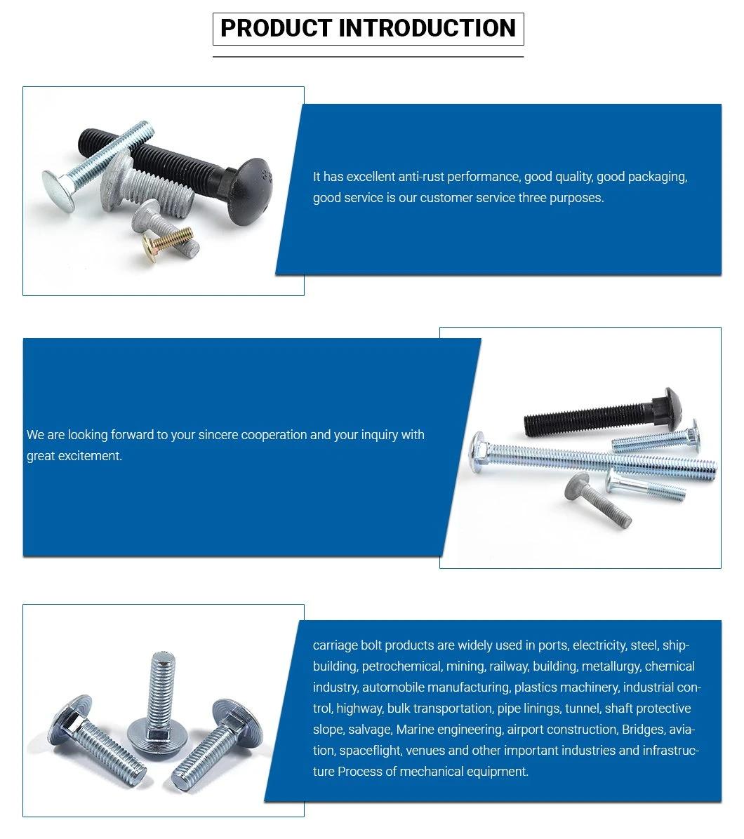 Carbon Steel DIN603 Mushroom Head Square Neck Bolt Zinc Plated Carriage Bolt