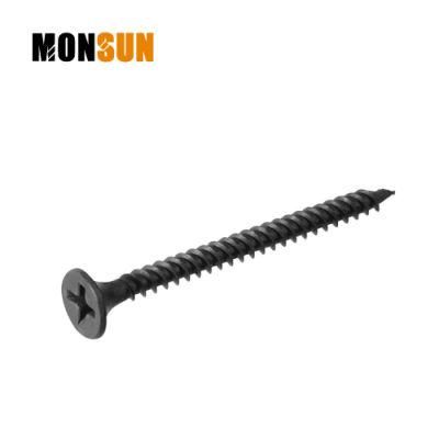M3.5 M4.2 M4.8 Black Phosphate Coated Bugle Head Double Lead Fine Thread Gypsum Board Ceiling Screw/Drywall Screws