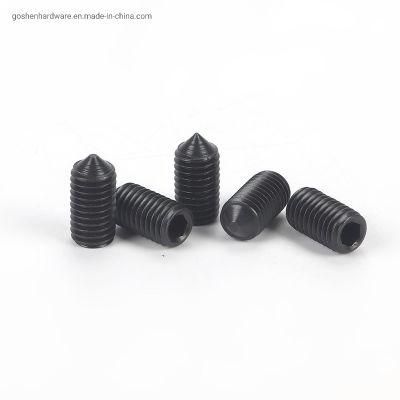 Gr12.9 DIN915 Black Phosphide Hexagon Socket Set Screw with Dog Point