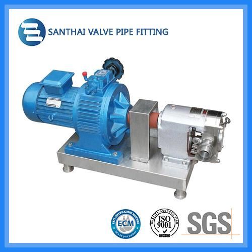 Food Grade Stainless Steel Rotor Pump Hygienic Rotary Lobe Pump Three Lobe Pump Sole Pump 100L/100 Rew