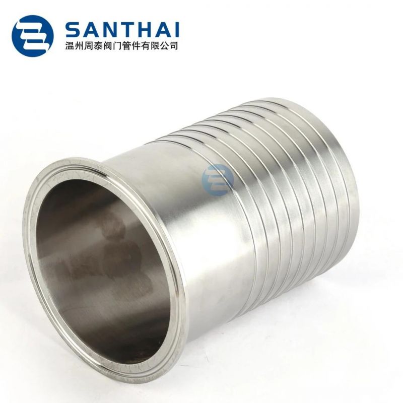 Santhai DIN SMS 3A Inch Sanitary Stainless Steel Pipe Fittings Butt Weld Hose Coupling Adapter, Quick Clamp Dairy Pipe Fittings