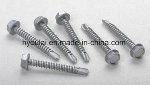 Hex Head Self Drilling Screw with EPDM Washer Zinc Plated DIN7504