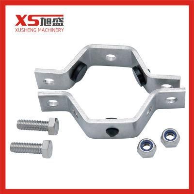 Sanitation Stainless Steel Pipe Holder with Silicone Gasket