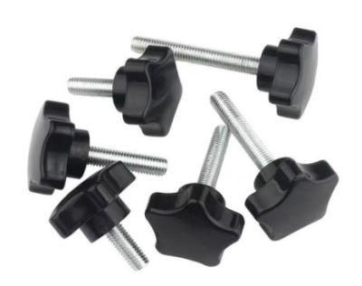 M5 M6 M8 M10 Star Head Type Black Plastic Knob Screw Handle