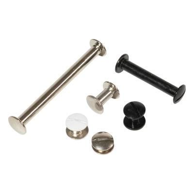 Nickel Hollow Knife Handles Binding Rivets Fasteners Chicago Screws