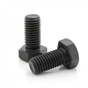 Black - Grade8.8 - M24 - DIN933, 931 - Hex Bolt/Hexagon Head Bolt - Carbon Steel - 10b33/40cr