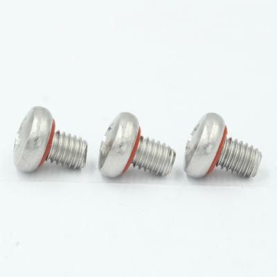 Pan Head Waterproof Screw Phillips Head Nickel Plated Sealing Screw with O Ring