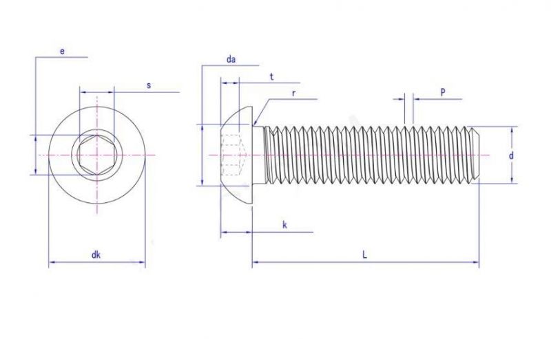 Customized Factory Directly Supply ISO7380 Hex Socket Pan Head Screw