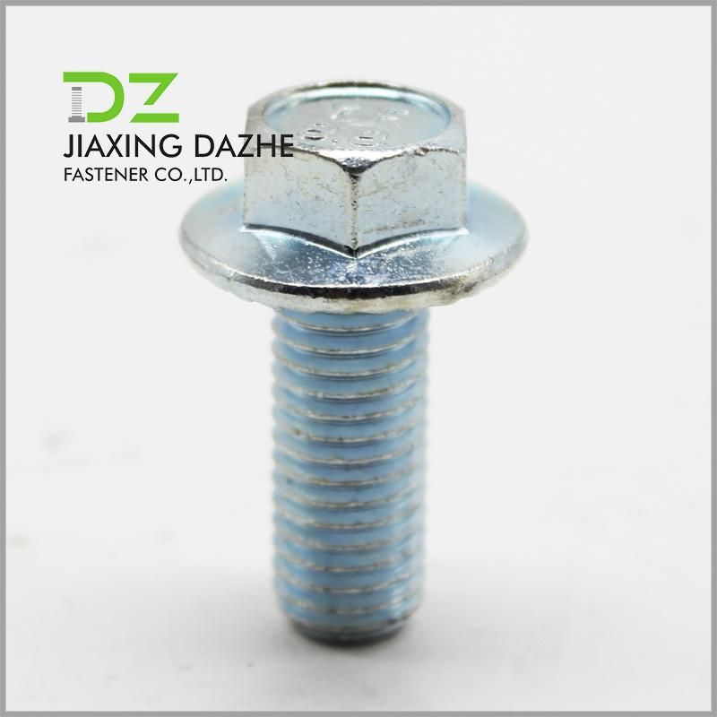 Fastener DIN6921 Hex Flange Bolt Zinc Plated Grade 4.8 8.8 10.9