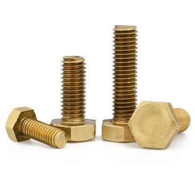 Brass Screws High Quality Hardware Fasteners Hexagonal Nuts Bolts Copper Hex Bolt Brass Screw Hex Head Bolt Brass