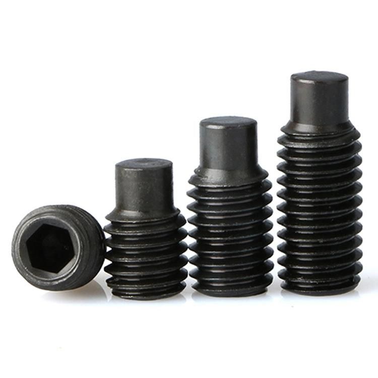 DIN915 Hexagon Socket Set Screw with Dog Point, Black Oxide. 12.9 10.9