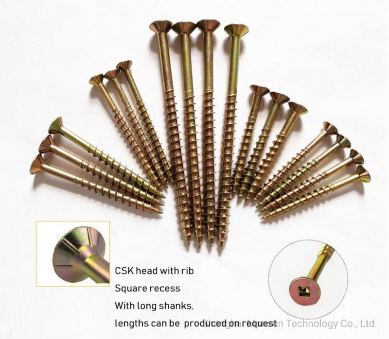 Square Drive Countersunk Head with Nibs Particle Board Screw