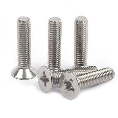 DIN965 Stainless Steel 304 Countersunk Cross Recessed Flat Head Machine Screw