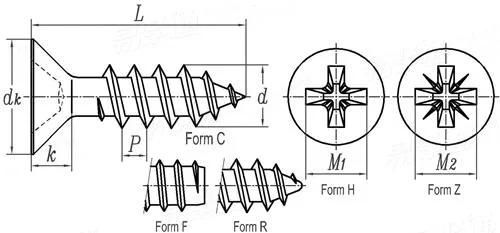 ISO 7050 SUS304 Stainless Steel Cross Recessed Countersunk (Flat) Head Tapping Screws Made in China