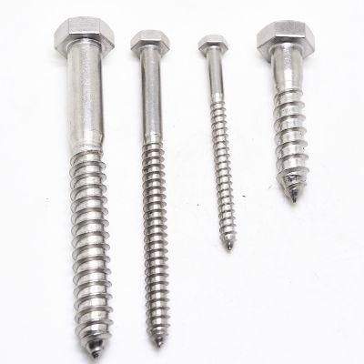 A2-70 A4-80 Half Thread Hex Head Wood Screw