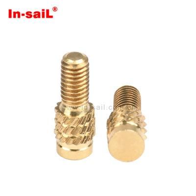 Brass Threaded Knurled Insert of Plastic Case
