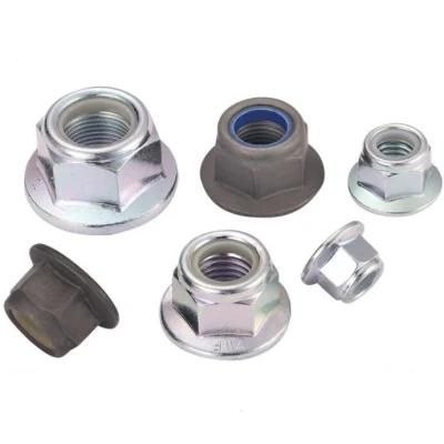 Hexagonal Flange Nylon Lock Nuts with Non-Metallic Insert, Hex Nut, K Lock Nut, 2h Nut