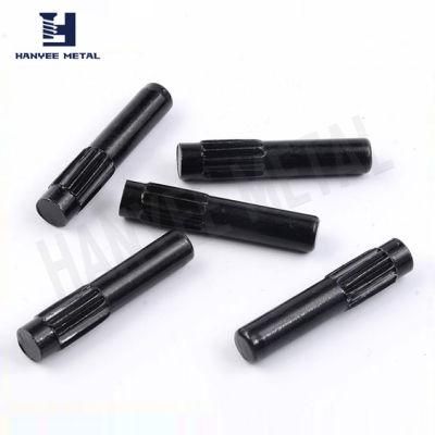 Black Carbon Steel Stud Bolt with Knurling