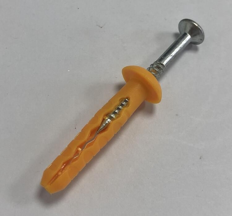 Special Hammer Fixing Anchor Mushroom Head Screws Yellow Color