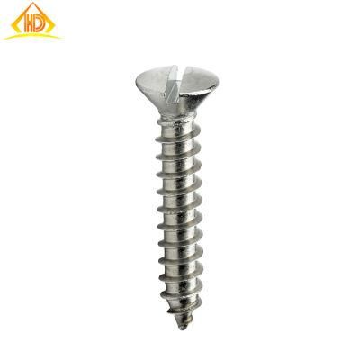 DIN7973 Ss Slot Raised Csk Head Self Tapping Screw