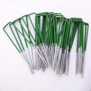 U-Shaped Galvanised Garden Pegs for Grass Fences Weed