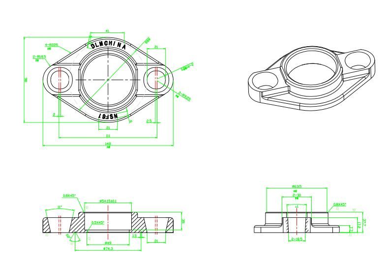 Lead Free Casting Bronze Flange