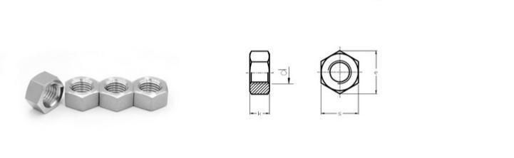 GB 6170 M20 Hexagon Nut in Stainless Steel and Titanium Tc4