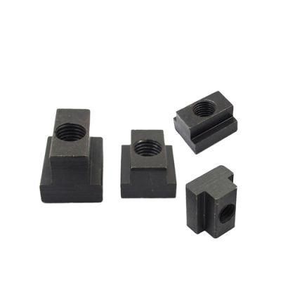 Factory Wholesales M6 Black Steel with Hole Flat T Slot Nuts
