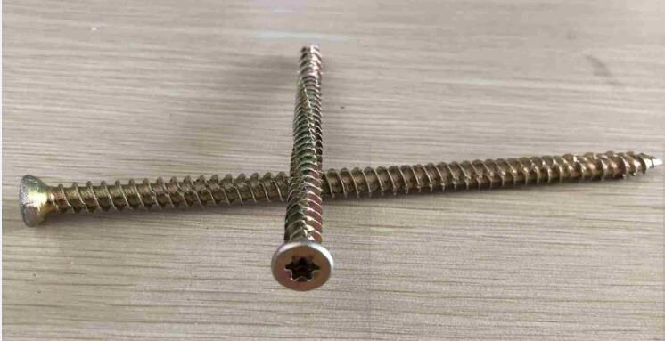 Torx Recess T30 Flat Head Concrete Screws Yellow Zinc Plated