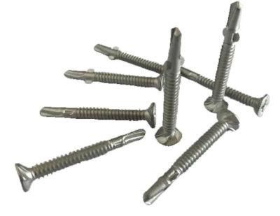 Self Drilling Screws Flat/Csk Head 6nibs Torx 30 with Wing. Carbon Steel. Zinc Plated.