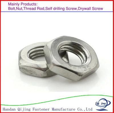 DIN439 Bolt and Nuts Stainless Steel Hexagon Thin Nuts (M1.6-M52)