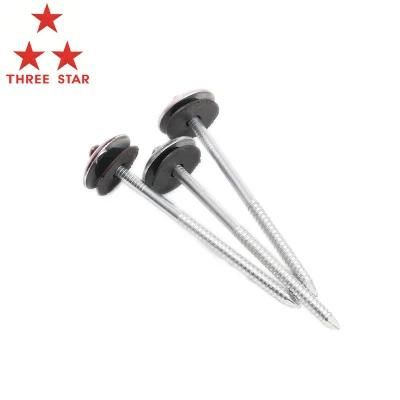 2.5 Inch Galvanized Umbrella Head Colored Roofing Nails with Washer