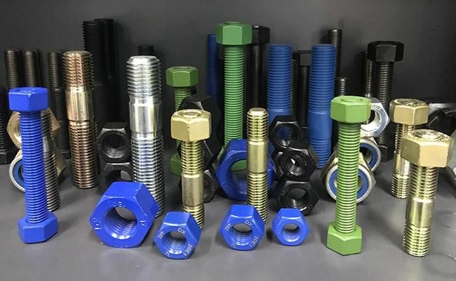 Hex Bolts and Nuts Fastener Factory Supply DIN6914 DIN6915 Black Carbon Steel Hex Bolts