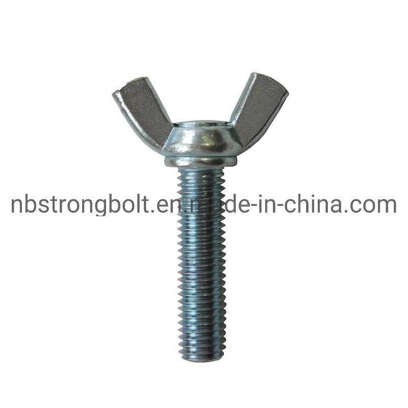 DIN316 Wing Screw with White Zinc Plated Cr3+ Carbon Steel / Stainless Steel