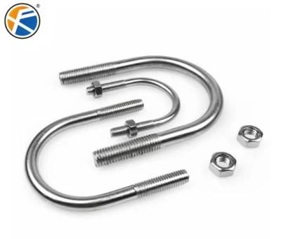 DIN3570 SS304 SS316 A2 A4 Stainless Steel Square U Bolts