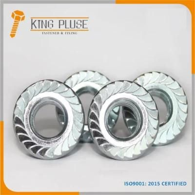 DIN 6923 Yellow Plated Hex Flange Cap Serrated Lock Nut