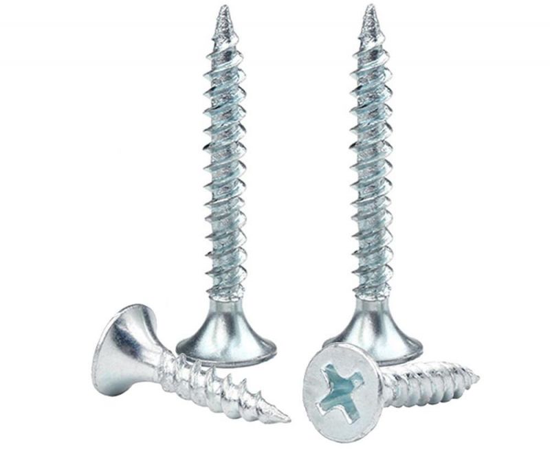 Mass Production Bright/Clear Blue Zinc Plated Carbon Steel Fine Thread Self Tapping Drywall Screw/Ceiling Screws for Joining Dry Wall to Wood