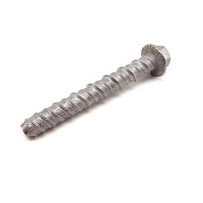 Zinc Plated Hex Flange Head Concrete Bolt Galvanized Hex Flange Masonry Concrete Bolt Anchor Self Tapping Screw High Quality Carbon Steel