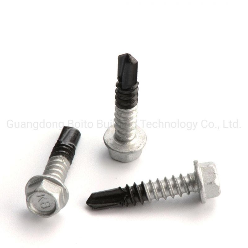 Bi-Metal Hex Washer Head Self Drilling Screw with Ruspert Coating