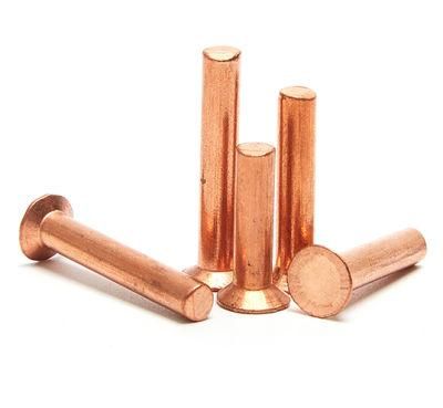 Countersunk Head Solid Copper Rivet, Flat Countersunk Head Solid Copper Rivet