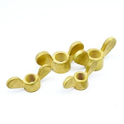 Hot Sale M6 M8 Alloy Copper Brass Butterfly Nut Rounded Wing Nut DIN315