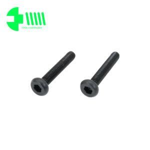 Black Round Flat Pan Head Hex Socket Furniture Screw