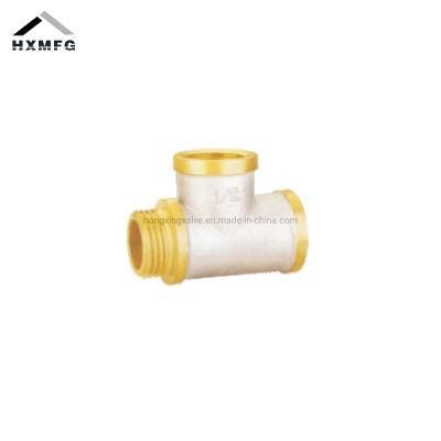 Side Male Female Nickel Plate Thread Pipe Fitting Equal Tee