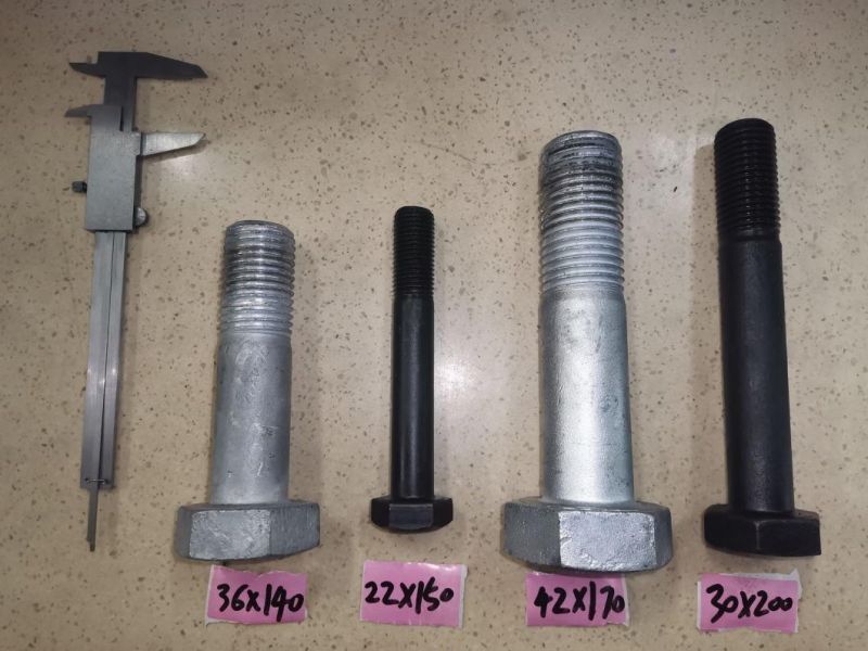 Zinc Plated/Galvanized Grade10.9 - M27 - DIN933, 931 - Hex Bolt/Hexagon Head Bolt - Carbon Steel - B7/42CrMo