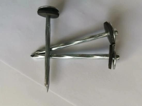 Direct Factory Hot Sale Q235/Q195 Galvanized Corrugated Sheet Nails Twisted /Smooth Shank Umbrella Head Roofing Nails