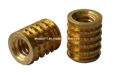 CNC Machined Brass Molded-in Blind Threaded Inserts for Plastic, Brass Inserts Screw